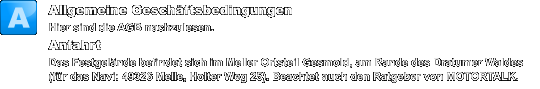 Allgemeine Geschäftsbedingungen Hier sind die AGB nachzulesen.  Anfahrt Das Festgelände befindet sich im Meller Ortsteil Gesmold, am Rande des Dratumer Waldes (für das Navi: 49326 Melle, Holter Weg 25). Beachtet auch den Ratgeber von MOTORTALK. A